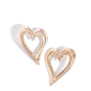 Gold Heart Earrings